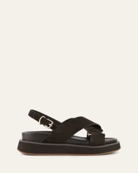 MARLEY FLAT SANDALS ESPRESSO SUEDE