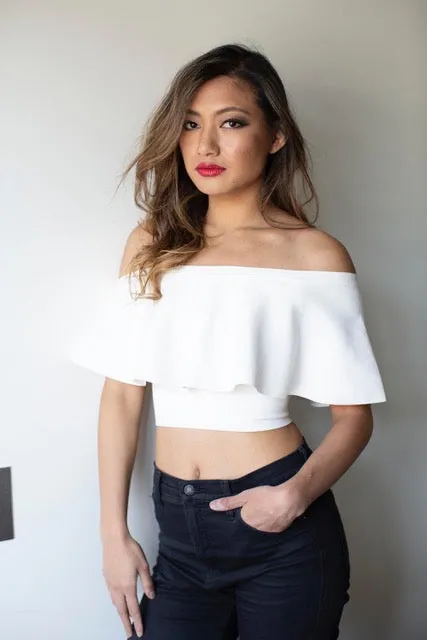 Off The Shoulder Bandage Cropped Top