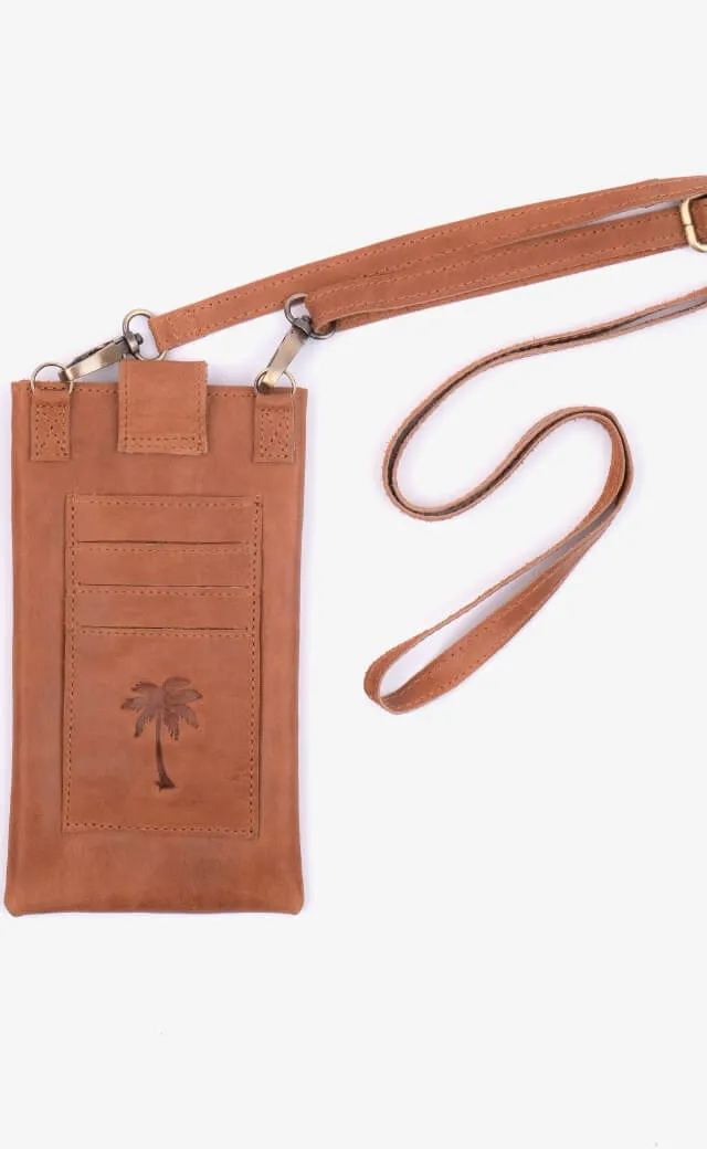 Palm Beach Crossbody Mobile Pouch Ochre