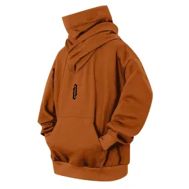 Pile Collar Men's Loose Casual Hoodie