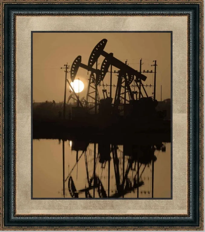 Pump Jack II | Oil and Gas Canvas or Framed Print | Various Sizes