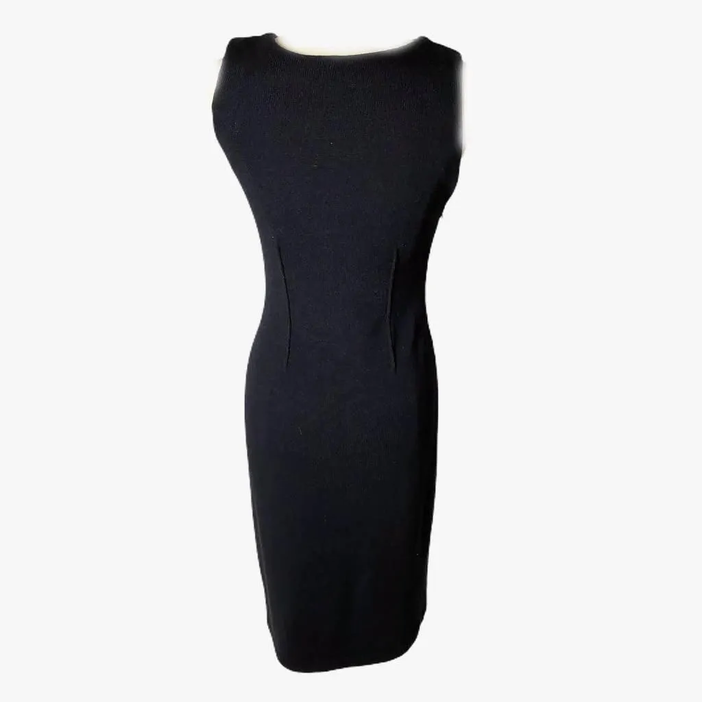 ST. JOHN COUTURE Navy Evening Dress with Sheer Front | Size US 4