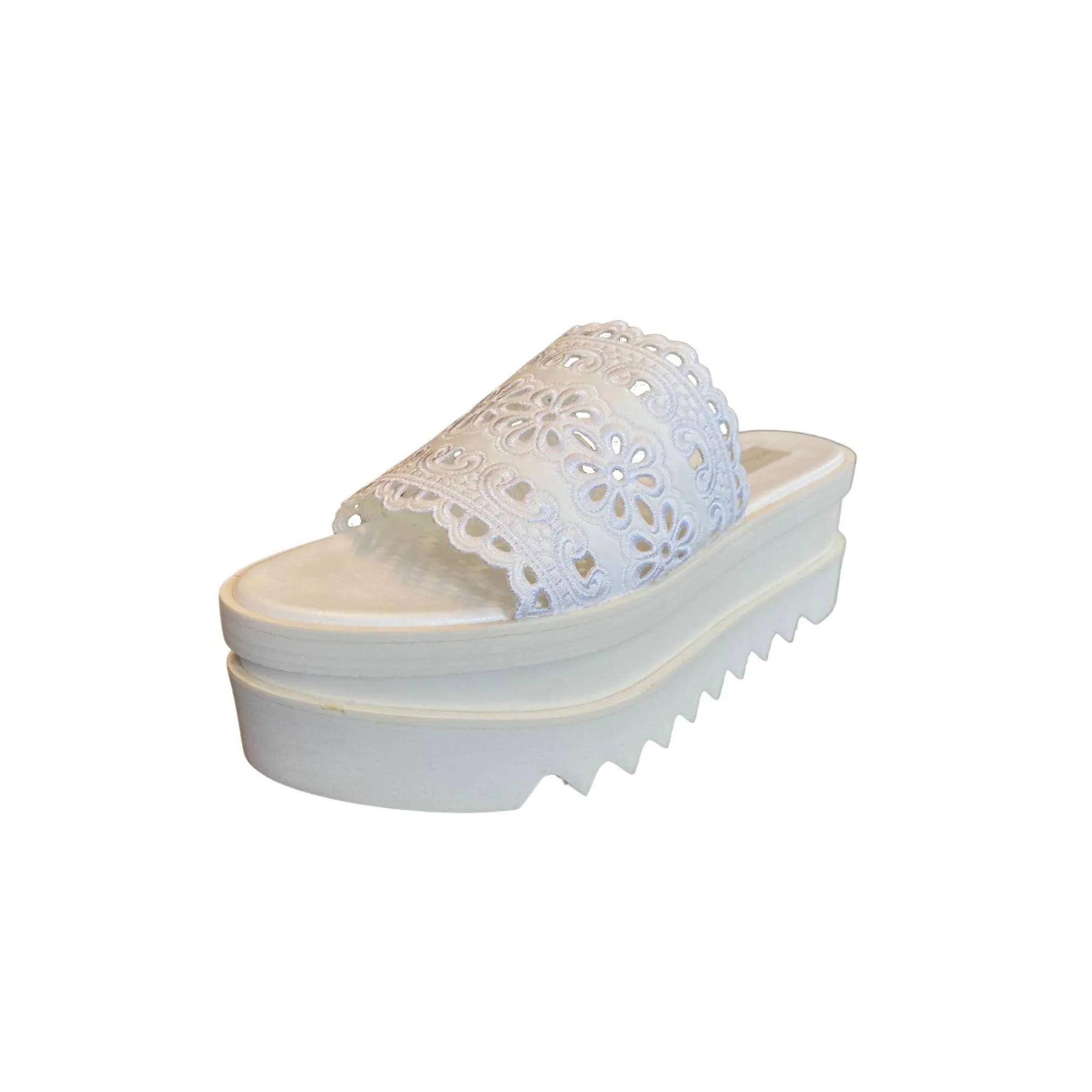 STELLA McCARTNEY White Platform Slides | US 9 - EU 39