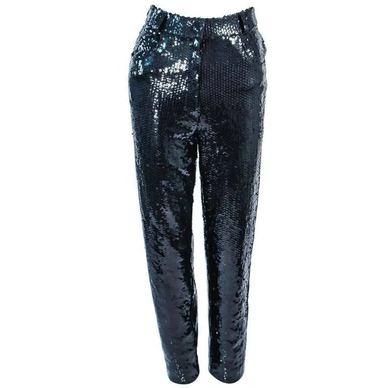 SUITE 101 Black High-Waisted Sequin Pants | Size US 8-10