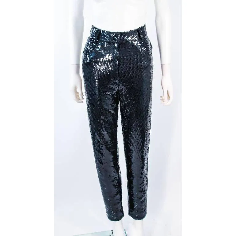 SUITE 101 Black High-Waisted Sequin Pants | Size US 8-10