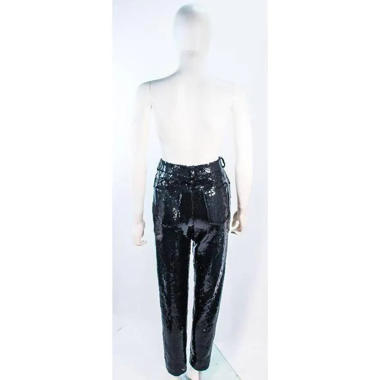 SUITE 101 Black High-Waisted Sequin Pants | Size US 8-10