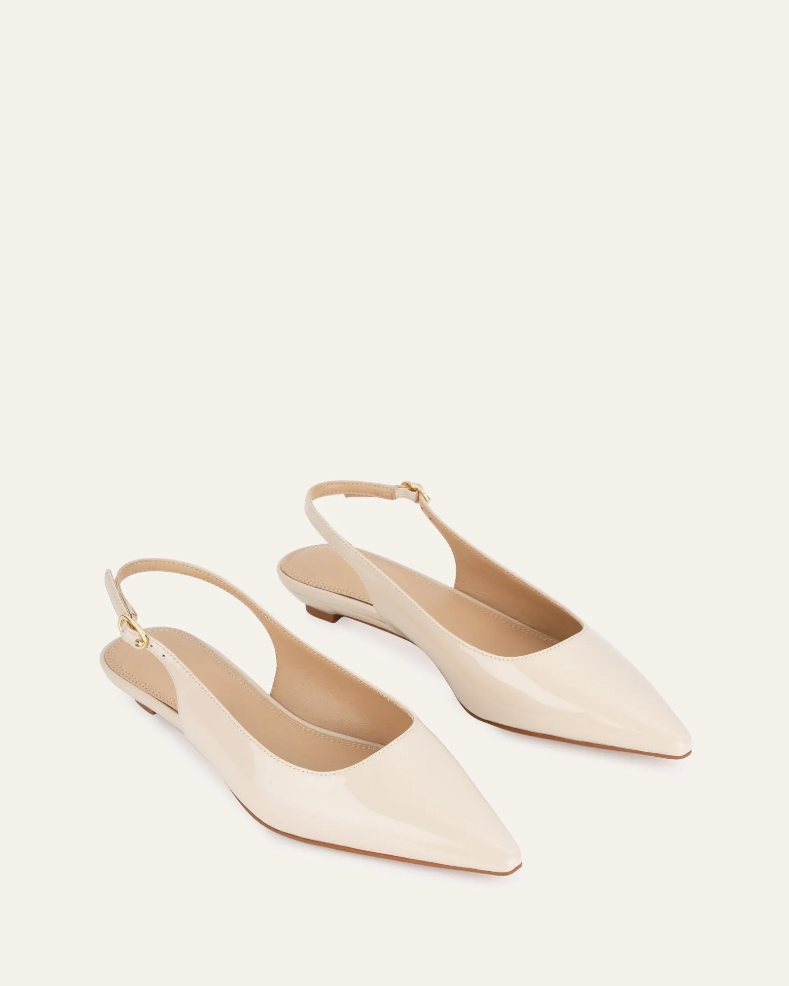 VIKTOR DRESS FLATS SAND PATENT