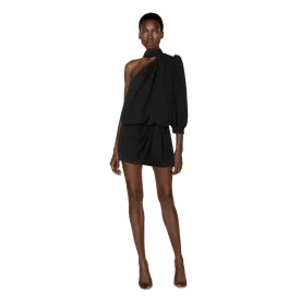 Yves Saint Laurent Black Mock-Neck Short Dress | FR 36